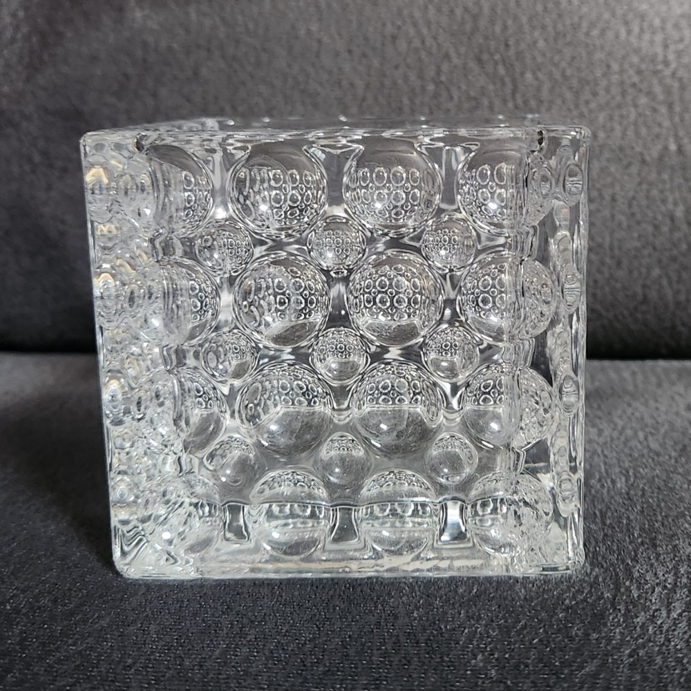Villeroy and Boch Crystal Votive Candle Holder Reflections Square Hobnail